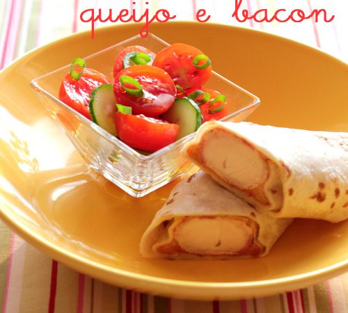 Wrap de Frango, Queijo e Bacon