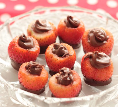 Copinhos de Morango com Nutella