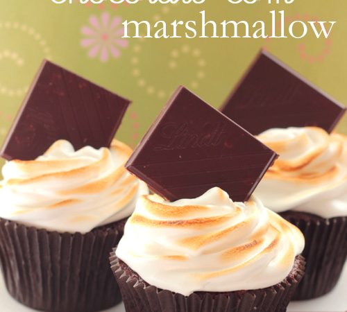 Cupcake de chocolate com Marshmallow