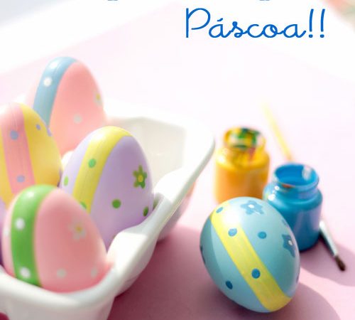 Ovos pintados para Páscoa!